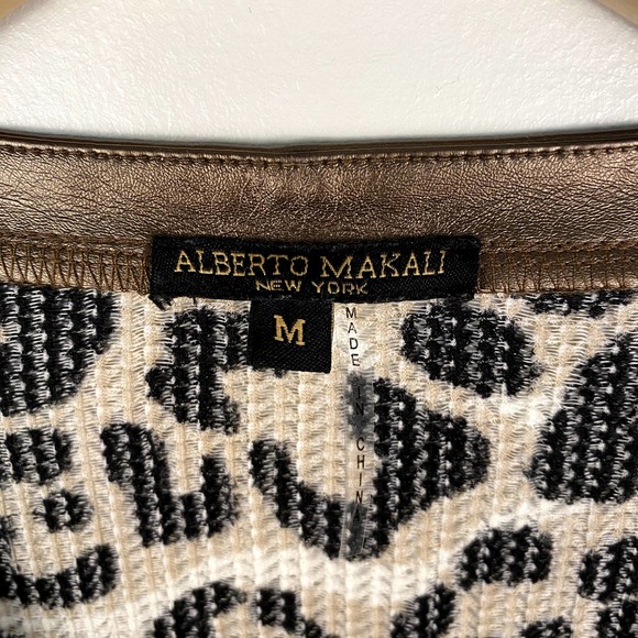 Alberto Makali Crochet Patchwork Leopard Print Top Size Medium - Picture 3 of 6